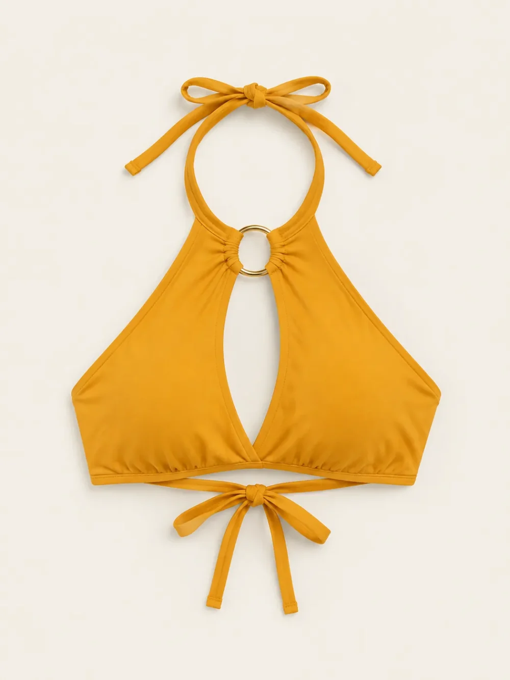 Apogee Halter Top, laid flat, front view