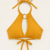 Apogee Halter Top, laid flat, front view