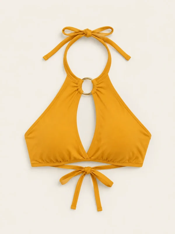 Apogee Halter Top, laid flat, front view