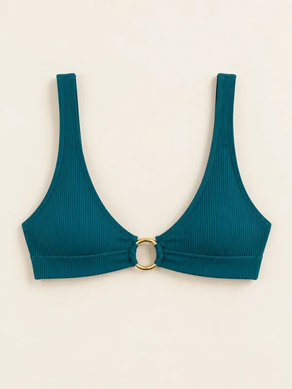 Corona Longline Top, laid flat, front view
