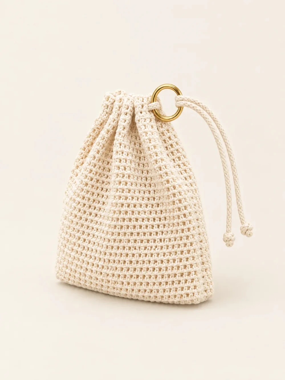 Crochet Ring Pouch, back view