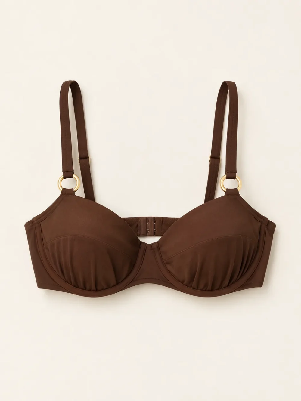 Eclipse Balconette Top, laid flat, front view