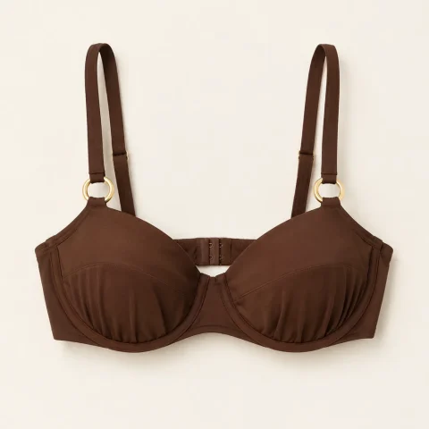 Eclipse Balconette Top, laid flat, front view