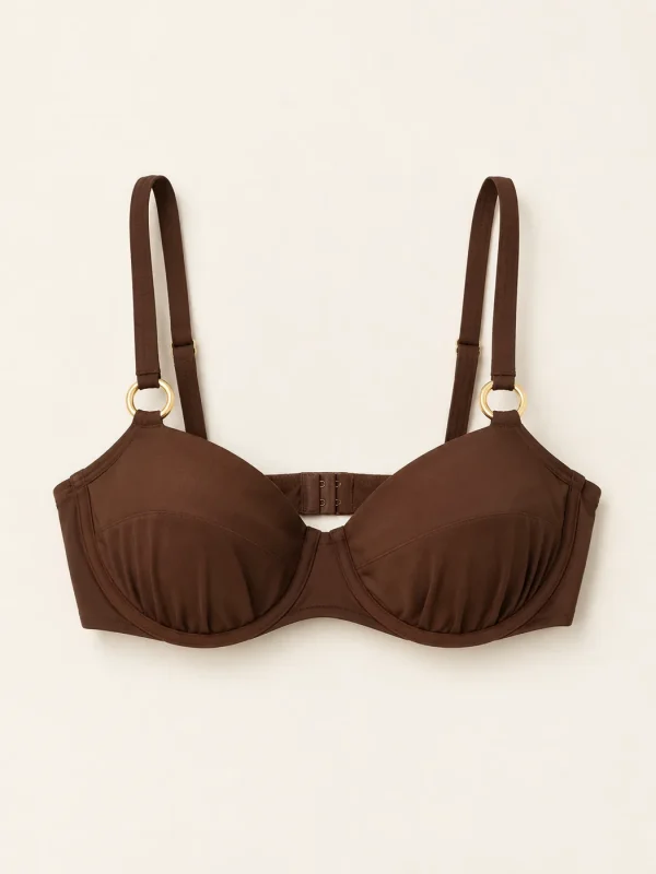 Eclipse Balconette Top, laid flat, front view