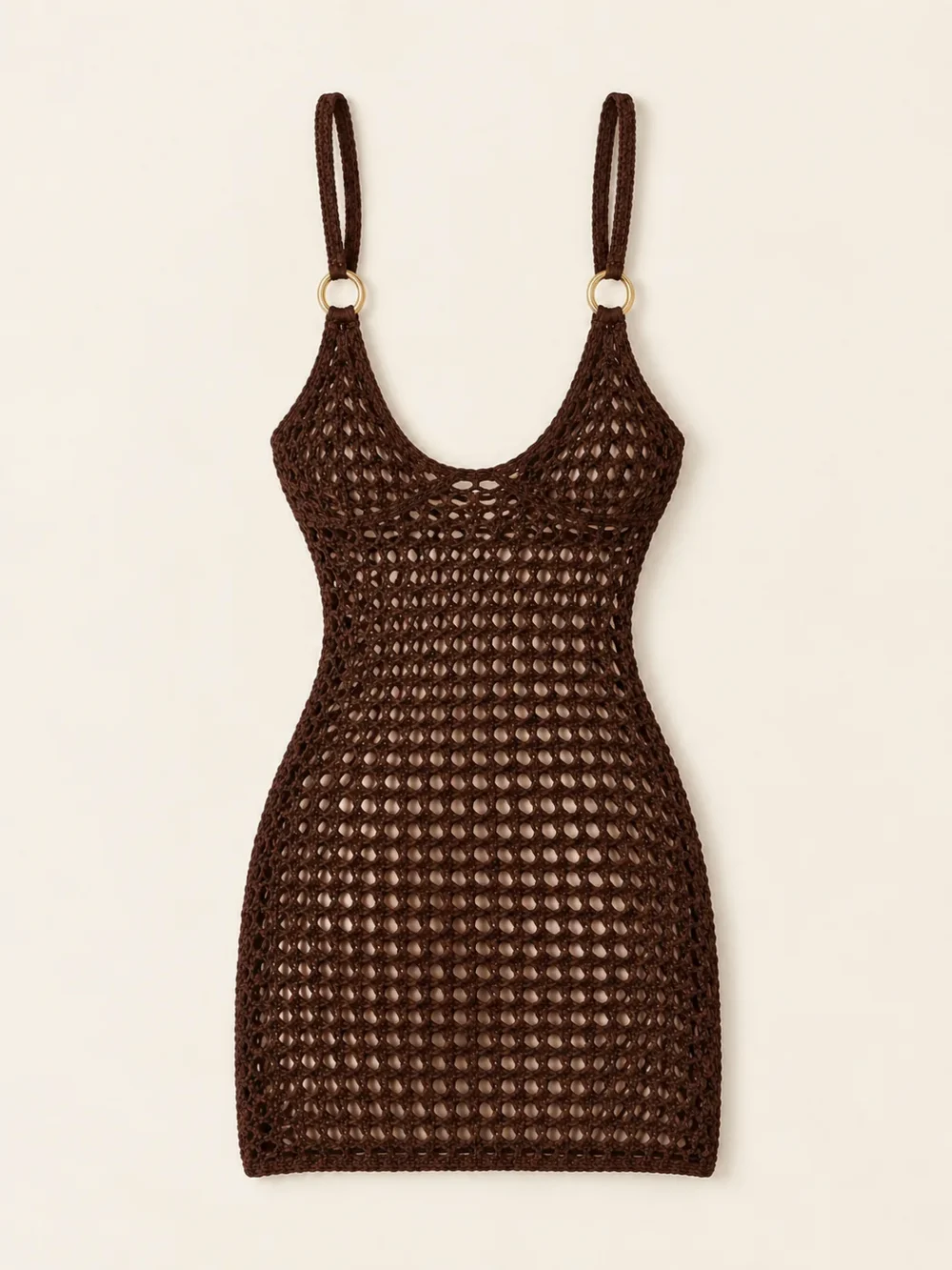 Orbit Crochet Mini Dress, back view