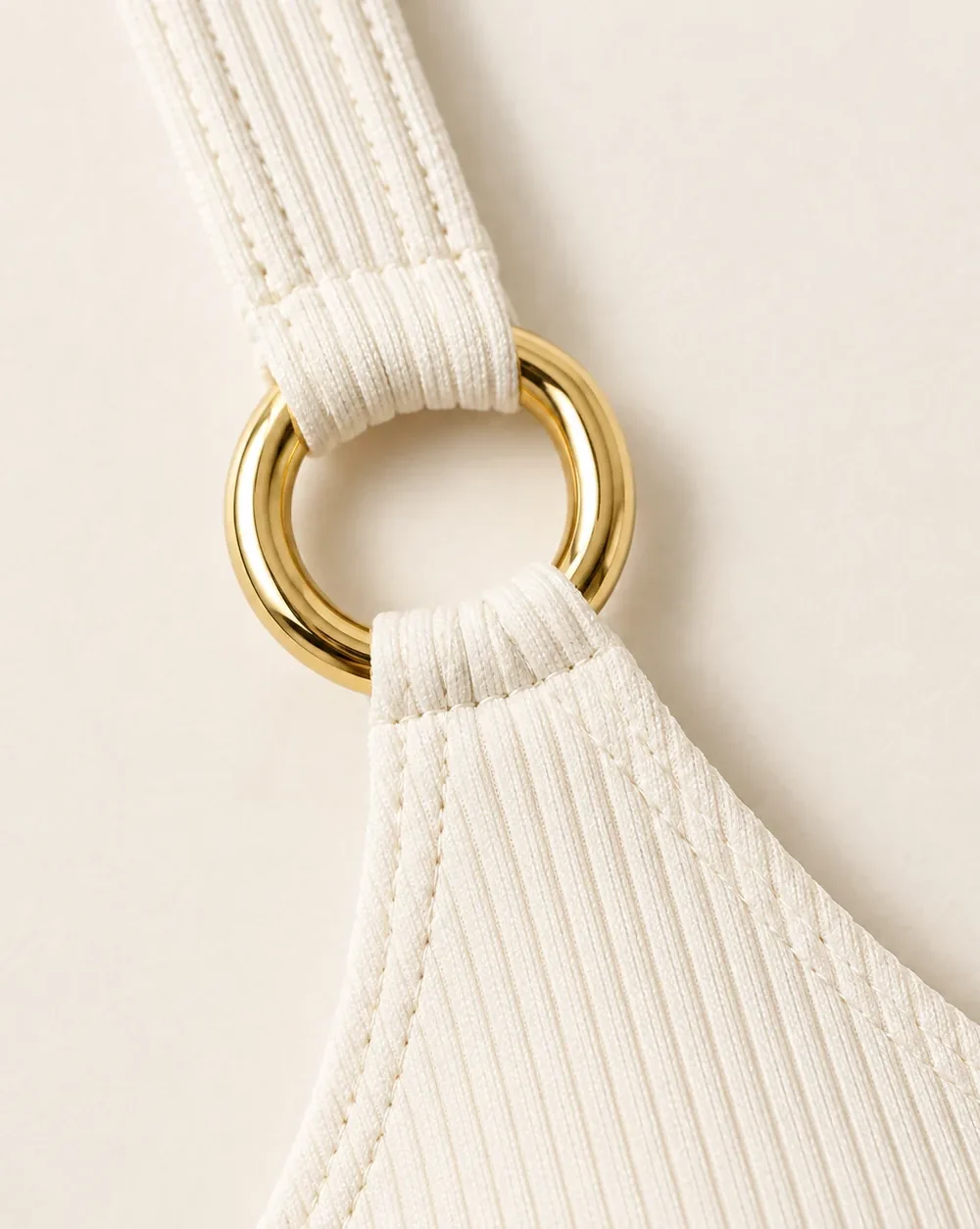 Perigee Scoop Top, close-up of the gold ring