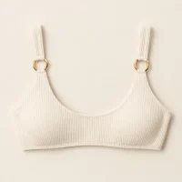 Perigee Scoop Top, laid flat, front view