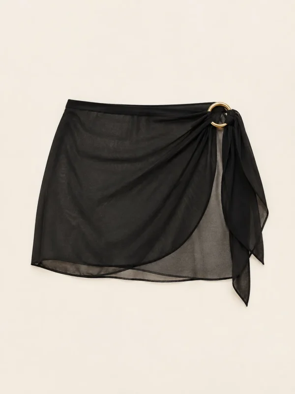 Ring-tie Mini Sarong, laid flat, front view