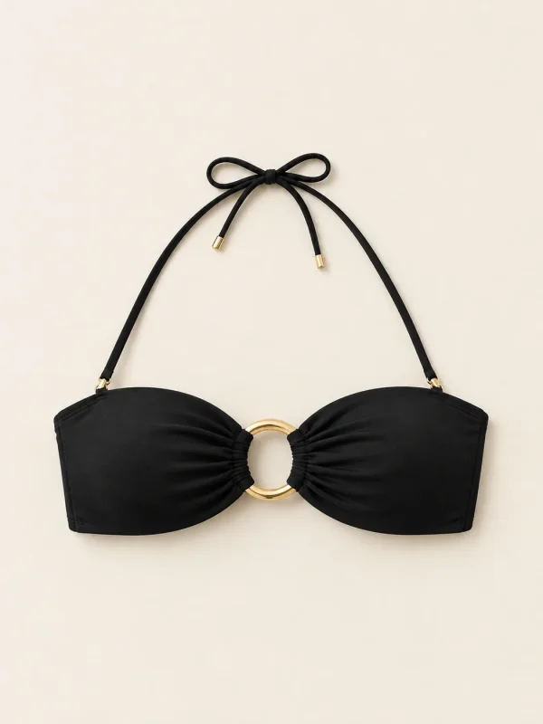 Saturn Bandeau Top, laid flat, front view