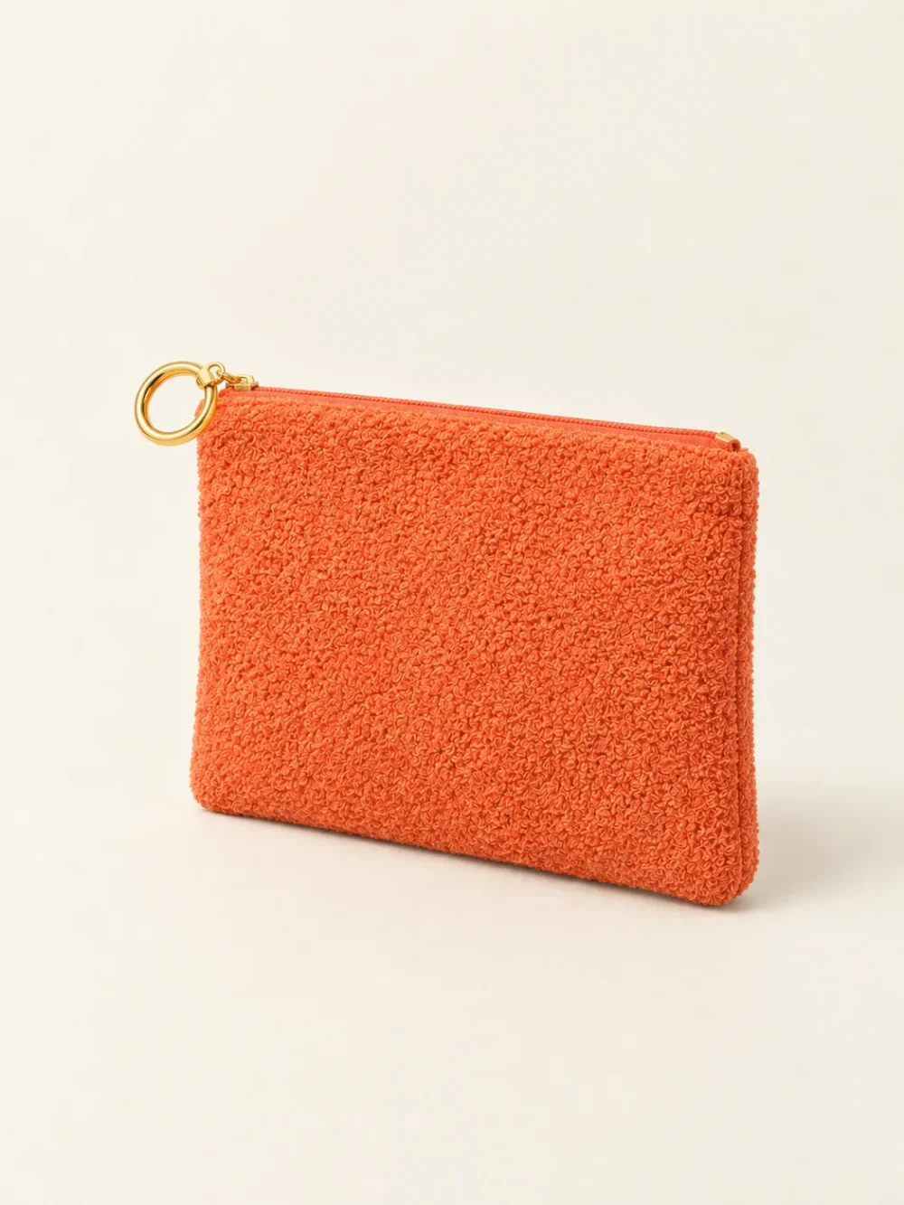 Ring-zip Terry Pouch, back view