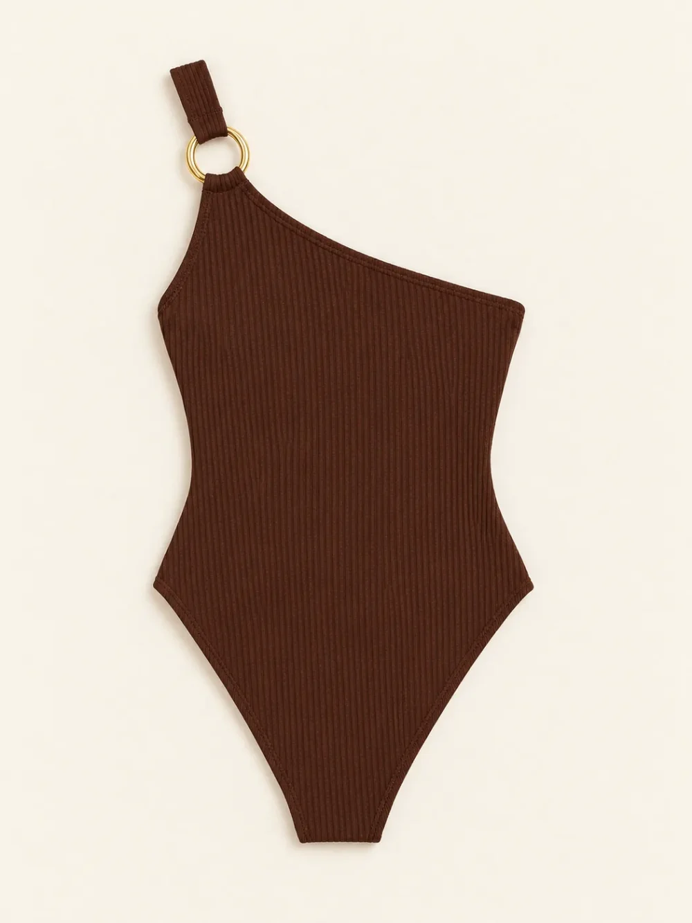 Zenith One-shoulder One-piece, back view