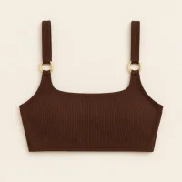Zenith Square-neck Top, laid flat, front view
